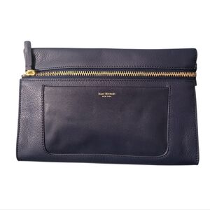 Isaac Mizrahi Janna Clutch-Mixed Texture Leather